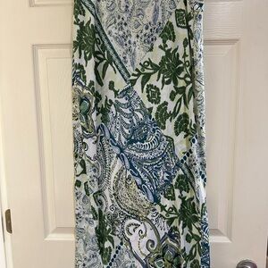 Philosophy Green and Blue Patchwork Maxi Skirt